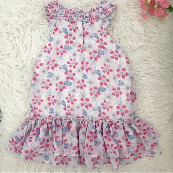 🌺 Calvin Klein Girl Floral Ruffled Dress 🌺 - Picture 5 of 7